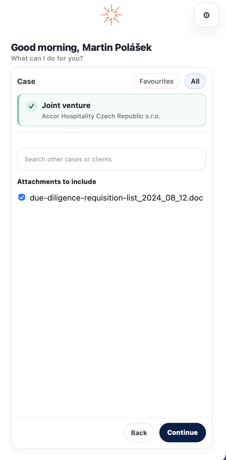 Choosing what to file